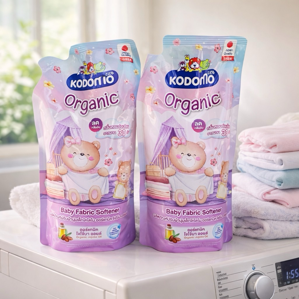 น้ำยาปรับผ้านุ่มเด็ก KODOMO 550 มล. กลิ่นหอมอ่อนโยน ปลอดภัยสำหรับผิวบอบบาง