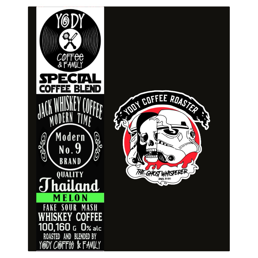Jack D “Melon” 🍈🥃 Whiskey Coffee Blend กาแฟ เมล็ดกาแฟวิสกี้โปรเซส โยดี้คอฟฟี่ คั่วกลาง เบลนด์ เมลอนวิสกี้
