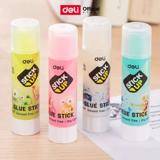 กาวแท่งเจล Deli 8g สีใส ปลอดสารพิษ ลายการ์ตูนน่ารัก พกพาง่าย เหมาะเด็กและงานประดิษฐ์