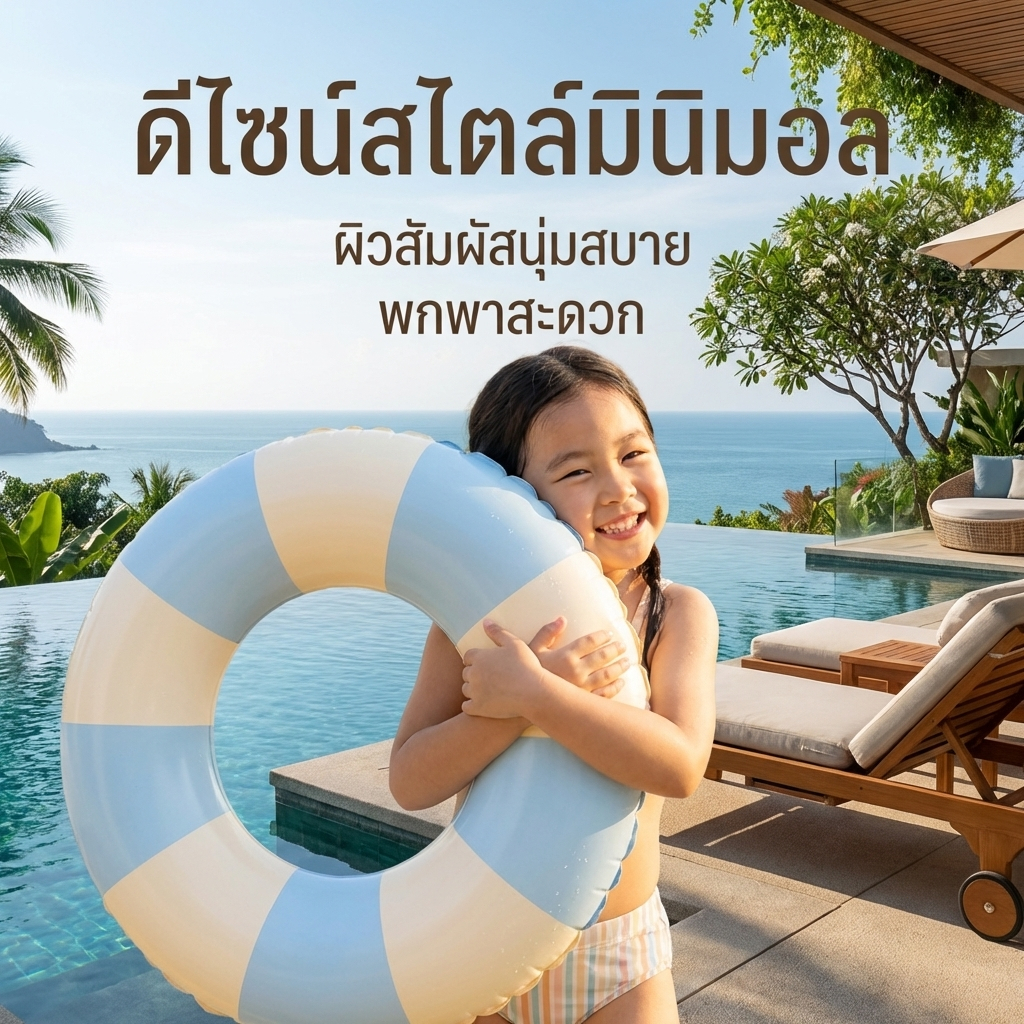 52/80 ซม แฟชั่น ห่วงยางเป่าลม เด็กและผู้ใหญ่ 10-50Kg ว่ายน้