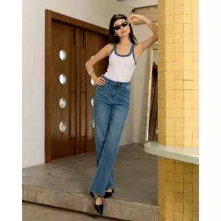 HUNG JEANS รุ่น Summer Blue (HJ84) กางเกงยีนส์ ทรงกระบอกกลาง สีดำฟอกอ่อน | Japanese Denim Cotton 98%