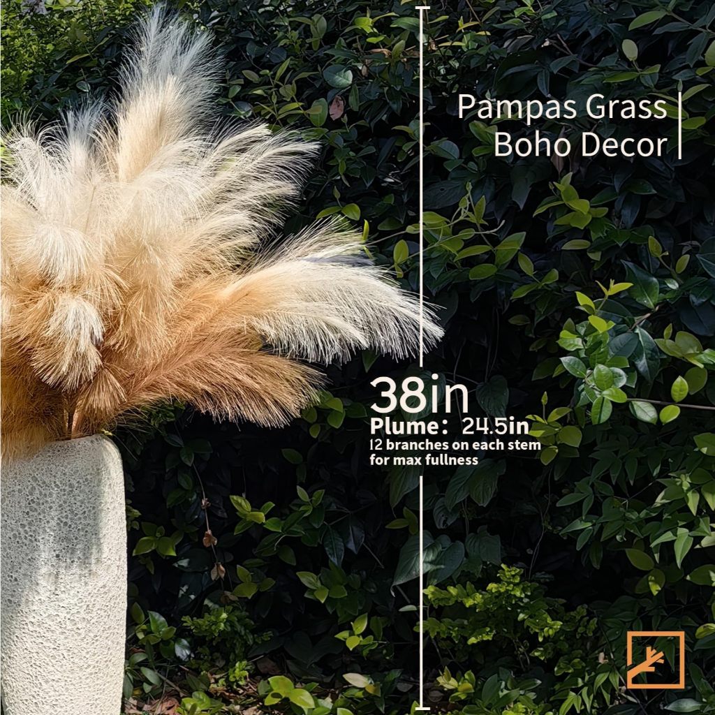 20pcs/setหญ้าปัมปัสประดิษฐ์ระดับพรีเมียม ตกแต่งงานแต่งงานและฉากหลังธุรกิจ ให้ความหรูหราสไตล์บูทีค