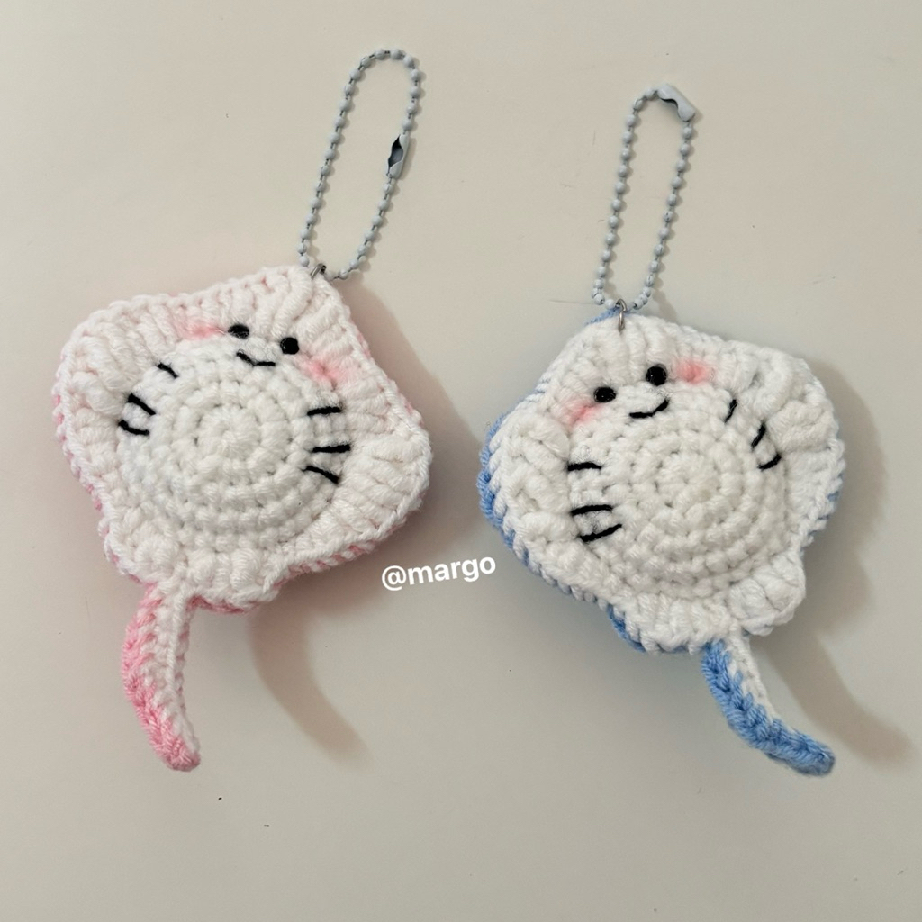 Stingray Keychain พวงกุญแจปลากระเบนไหมพรม พวงกุญแจไหมพรม