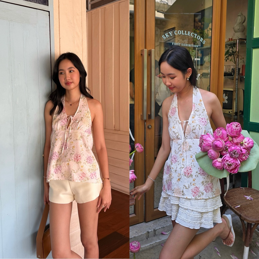 Rosetta halter top เสื้อผูกคอ floral print