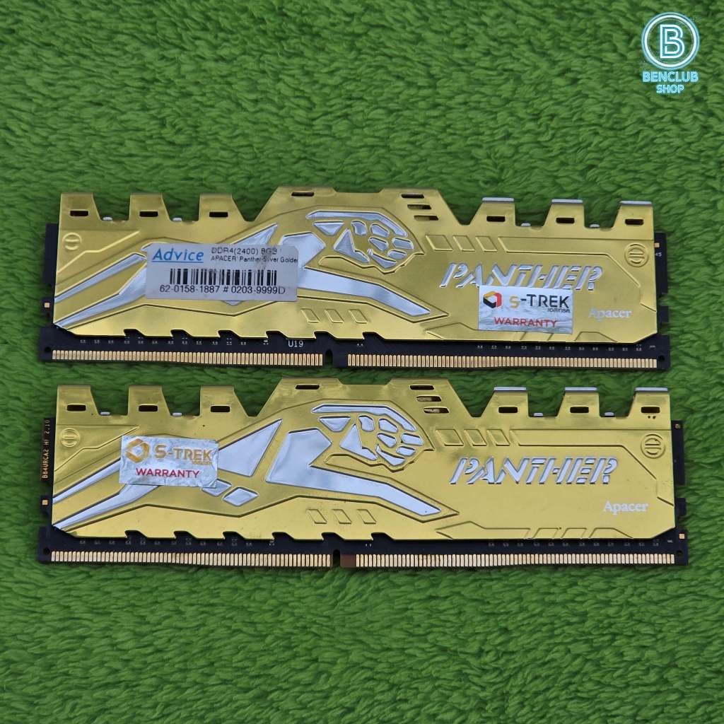 RAM (แรม) APACER Panther Silver-Gold DDR4 16GB (2X8) 2400MHz สินค้ามือสอง