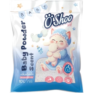 (1ถุง)Oshoo ทรายแมวเบนโทรไนท์ โอชู่ 10L x1ถุง