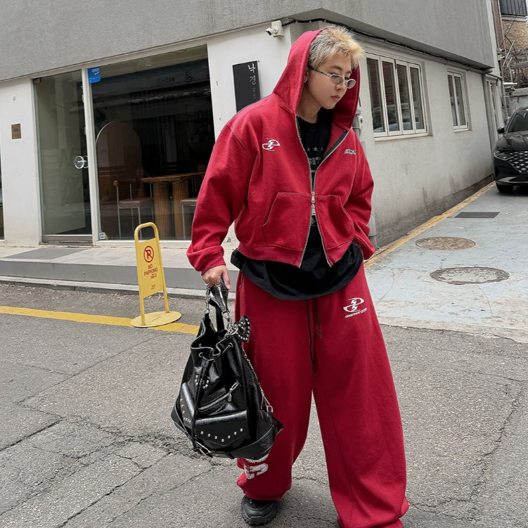 QCLOTH : QDC SENSITIVE RED HOODIE