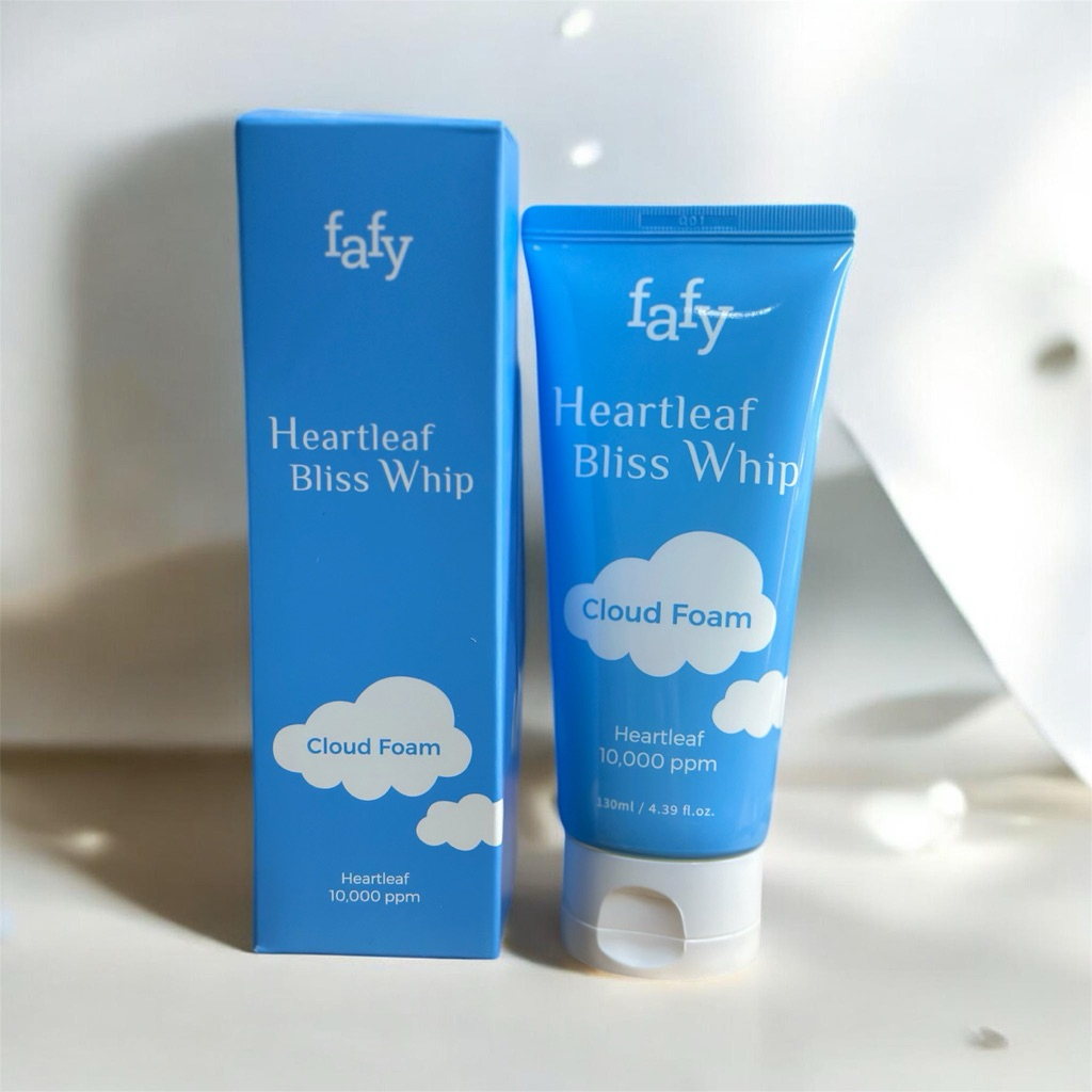EXP 10/2026 fafy Bliss Whip โฟมล้างหน้าเกาหลี สูตร Heartleaf เข้มข้น ลดการระคายเคือง คุมมัน กระชับรูขุมขน
