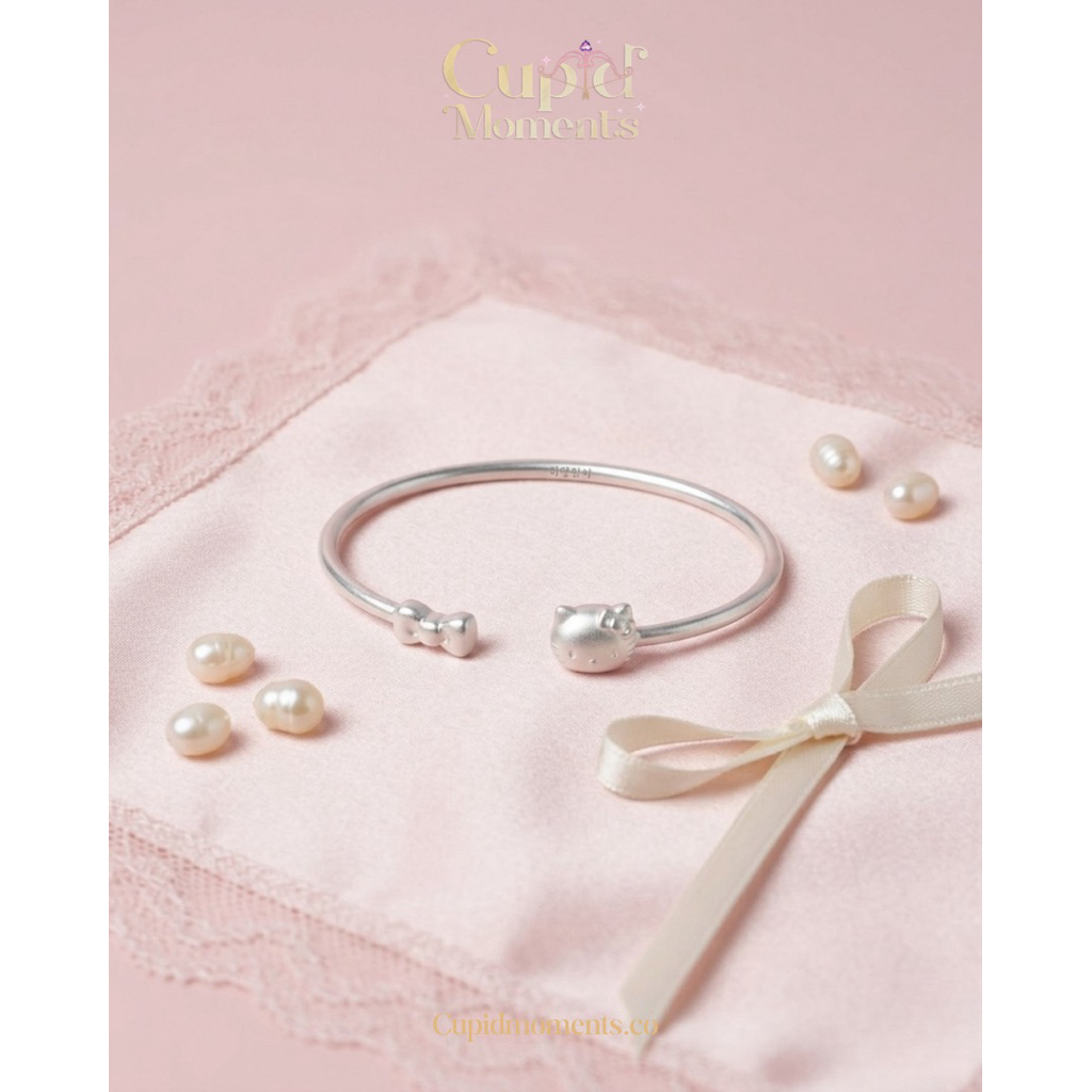 (เงินแท้ S925) Hello Kitty Fairy Bangle กำไลเฮลโลคิตตี้แฟรี่