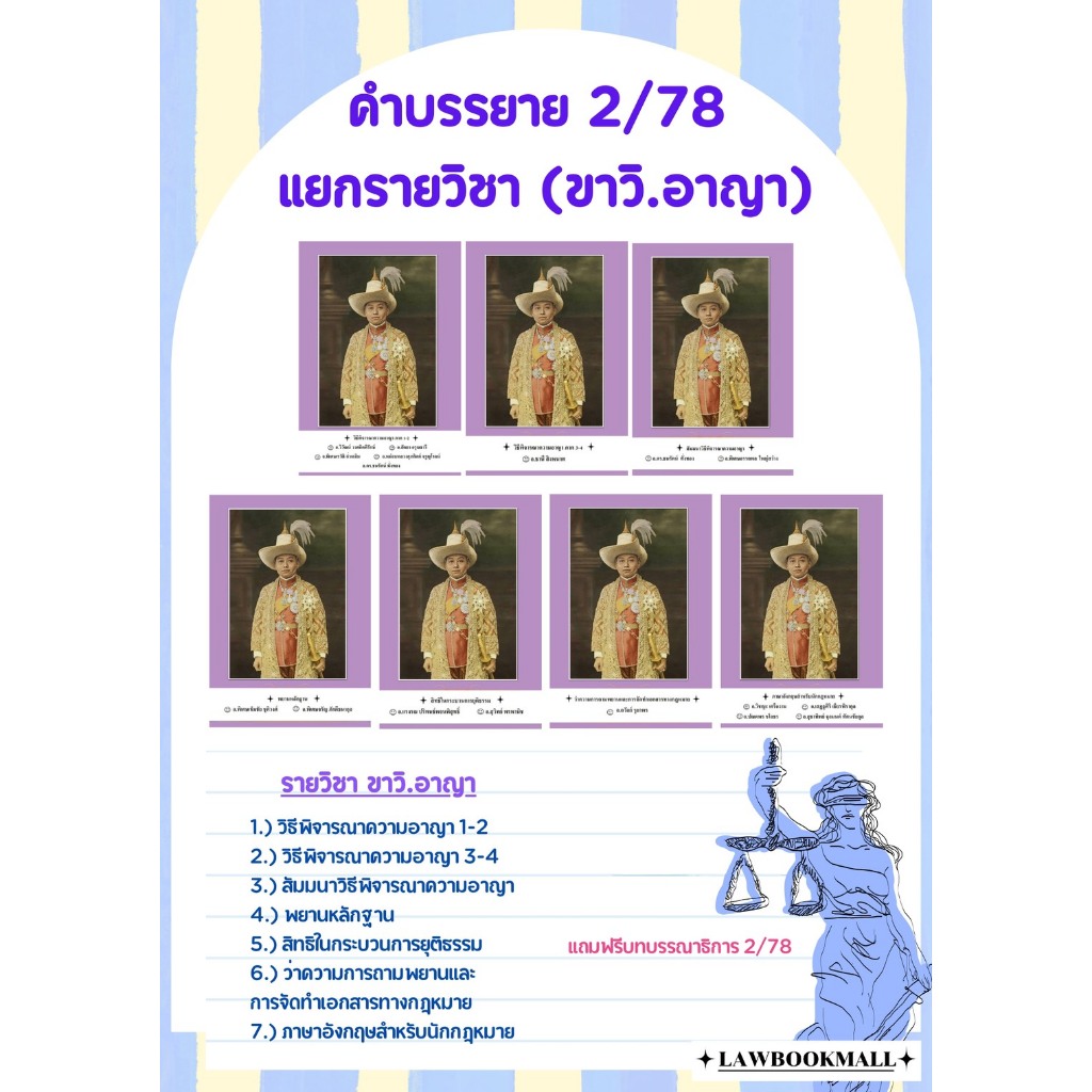 หนังสือคำบรรยายเนติบัณฑิต ภาค 2/78 แยกรายวิชาทั้งชุด(สามารถซื้อแยกขาได้) (ขาวิ.แพ่ง+ขาวิ.อาญา)แถมฟรีบทบรรณาธิการ