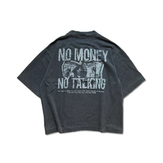 STND06 Boxy T-Shirt “Money Talk” เสื้อยืดครอปวินเทจ