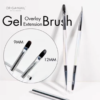 พู่กันเจล 2 หัว 5 ตัวเลือก ORGANAIL/PITCHA 2in1 nail brush ใช้ได้ทั้งวาดลายและทำเล็บเจล