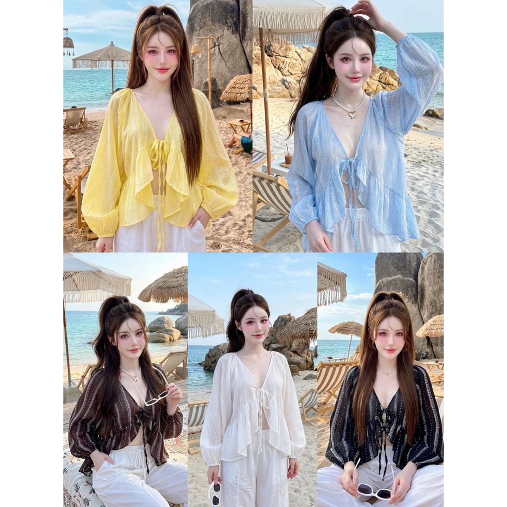 LILY เสื้อแฟชั่น เสื้อใส่เที่ยว แมทช์กับอะไรก็สวยค่า