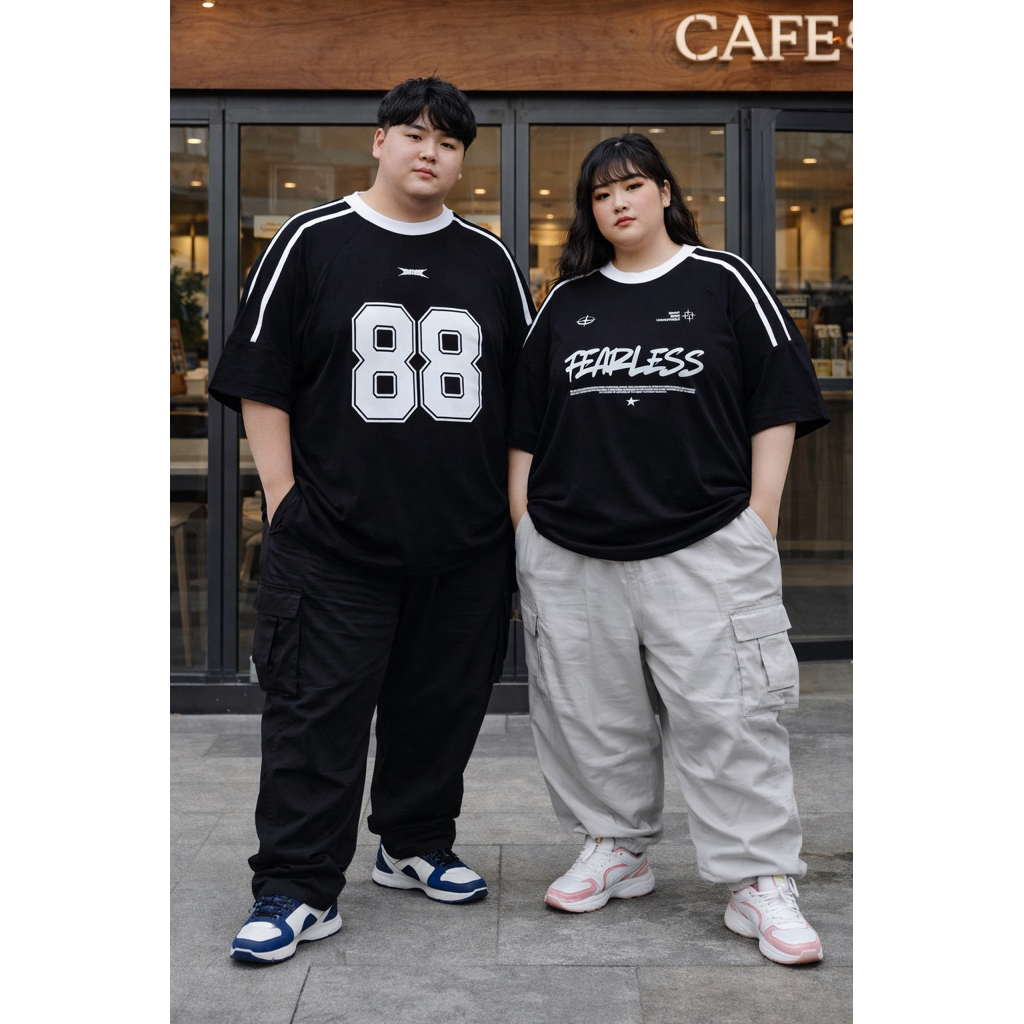 MAMAYA - เสื้อยืดทรงโอเวอร์ไซส์ #พลัสไซส์ แนวสปอร์ต