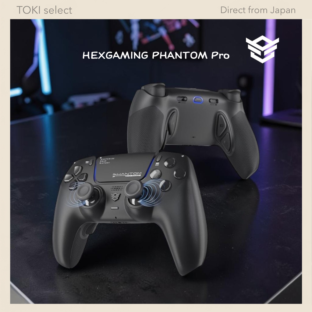 HEXGAMING PHANTOM Pro Hall Effect Gaming Controller for PS5 PC Mobile Back Button Adjustable Trigger