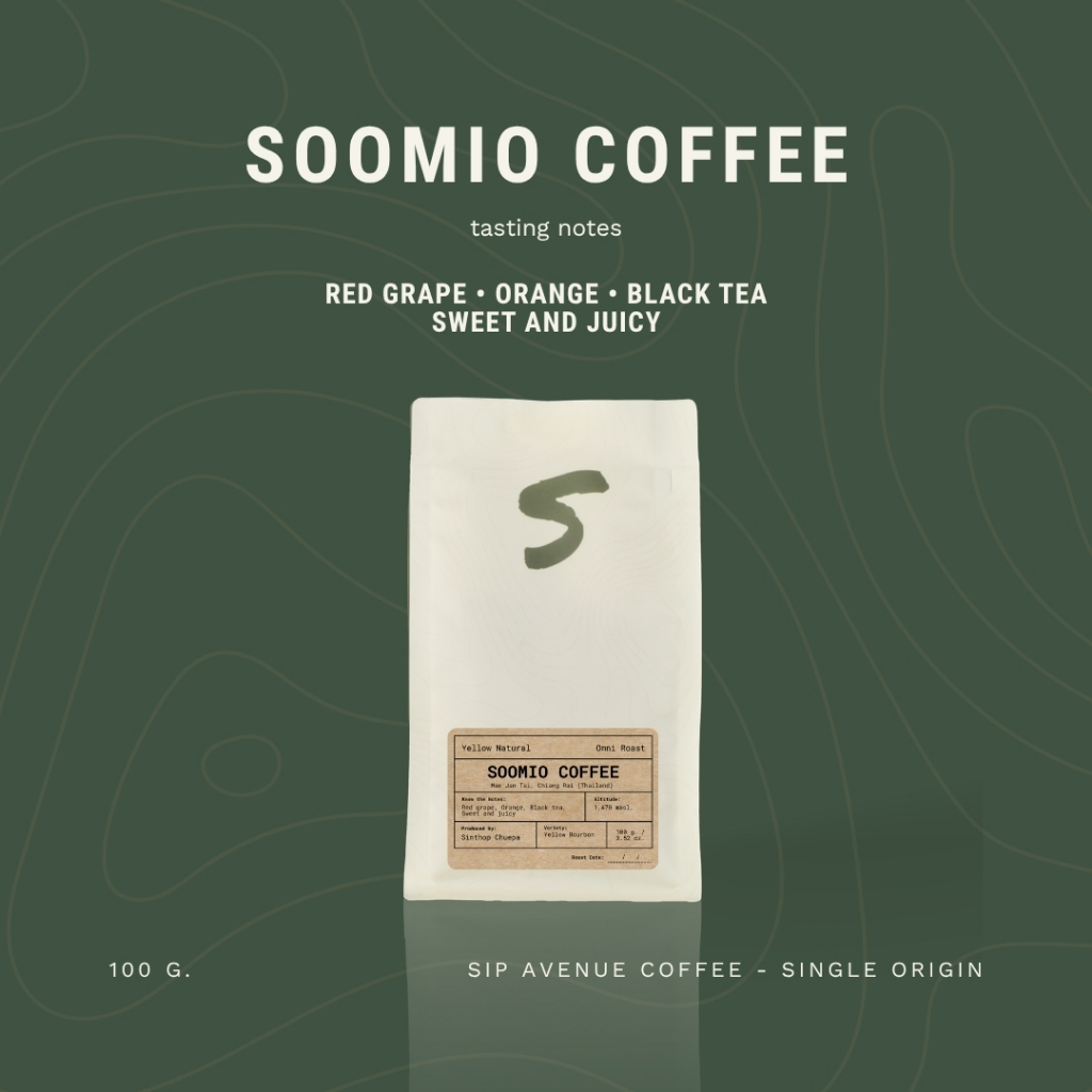 Sip Avenue Coffee - Single Origin | Soomio Coffee | Mae Jan Tai | Yellow Natural