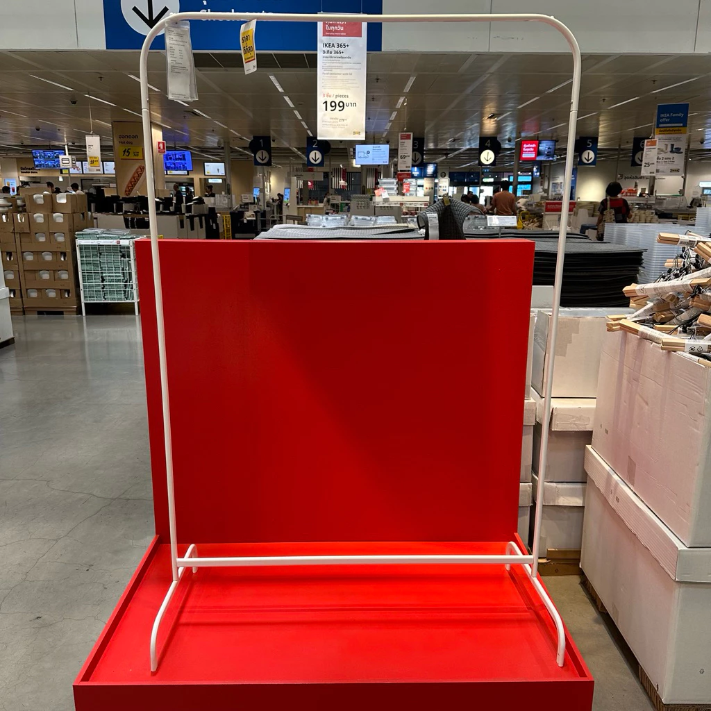 ราวแขวนผ้า IKEA MULIG มูลิ ขาว, 99x152 ซม.
