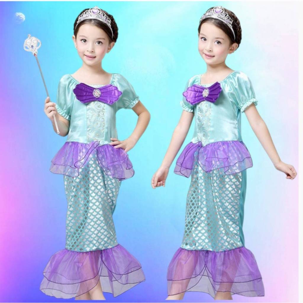 🧜🏻‍♀️🧜🏻‍♀️พร้อมส่ง เดรชเจ้าหญิงนางเงือก💗💗 ❣️❣️เเต่งระบายสวยงามมากคะ มาแปลงร่างเป็นนางเงือกแสนสวยกันนะคะ 🍓🍓