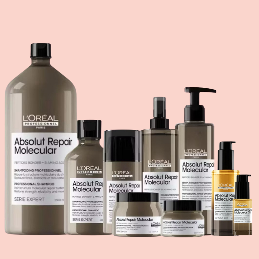 LOREAL Absolut Repair Molecular 30 100 190 250 300 1500 ML.ฟื้นฟูเส้นผมแห้งเสีย ระดับโมเลกุล