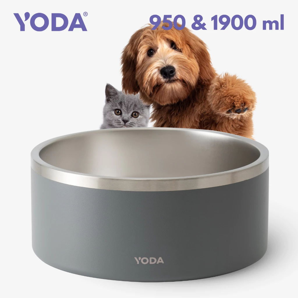 (เน้นคุณภาพ)YodaBottle ชามน้ำเย็นสัตว์เลี้ยง สลักชื่อ ฟรี!