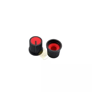 Knob AG3 จุกปุ่มหมุนวอลลุ่ม ขนาด 11x14x15 mm. แกนเฟือง 6 มิล ใช้กับเครื่องขยายเสียง ปรับเสียง