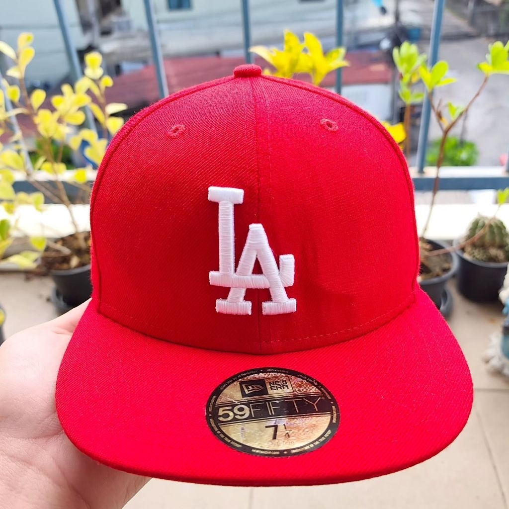 หมวก New Era MLB Los Angeles Dodgers Scarlet 59FIFTY 7 1/4 (57.7 cm.) มือสอง