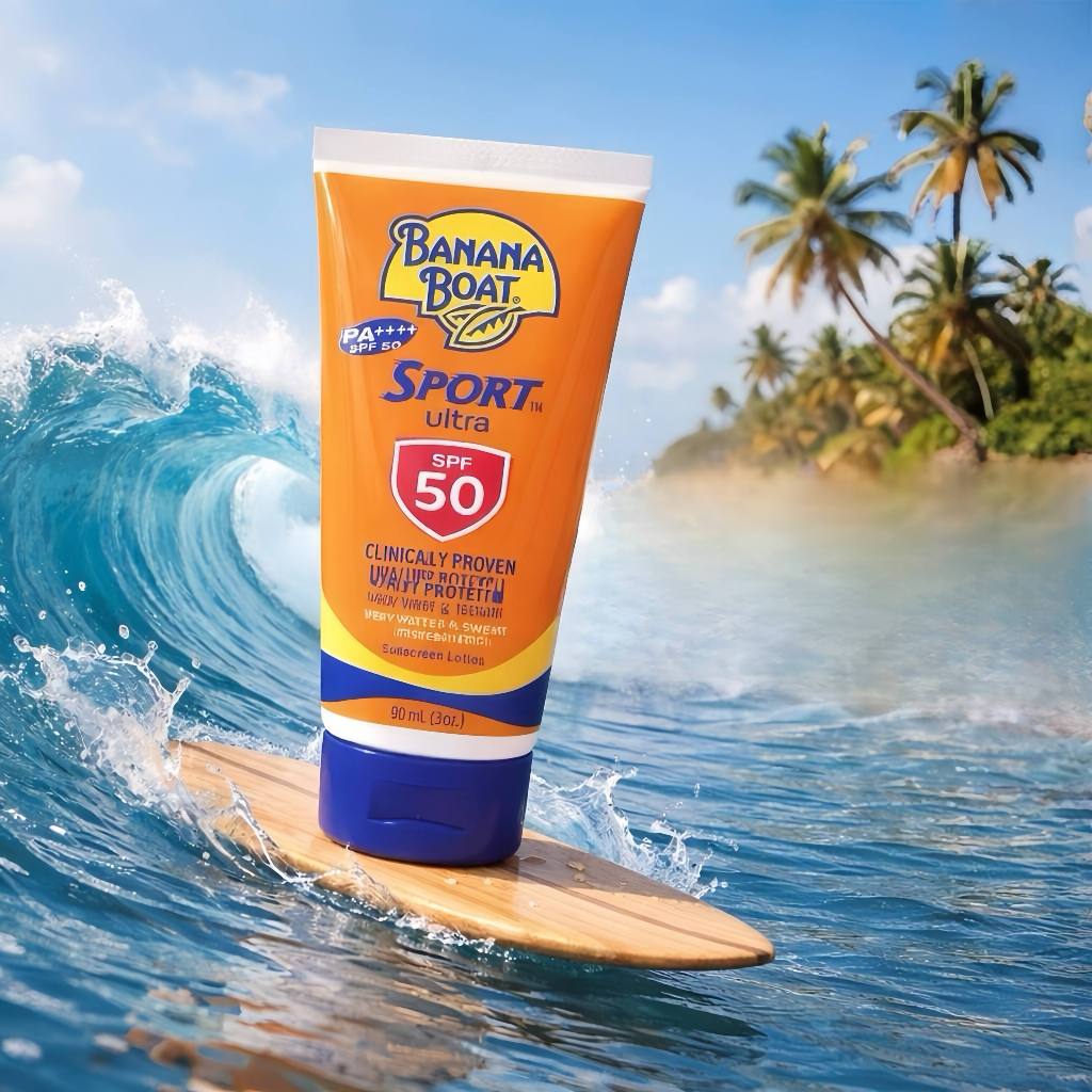 Banana Boat Sport Ultra Protect SPF50 PA+++ บานาน่าโบ๊ท กันน้ำและเหงื่อ เหมาะกับกิจกรรมกลางแจ้ง 90ML