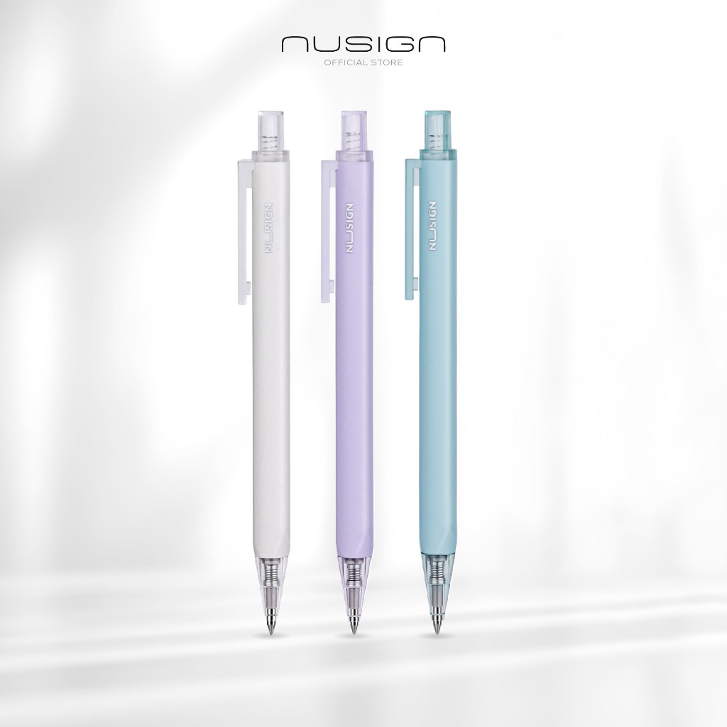 (Nusign) ปากกาเจล Deli รุ่น NS649 ขนาด0.5mm ปากกาเจลแบบกด หมึกสีดำ มีคลิปหนีบ (จำหน่าย 1 ด้าม)