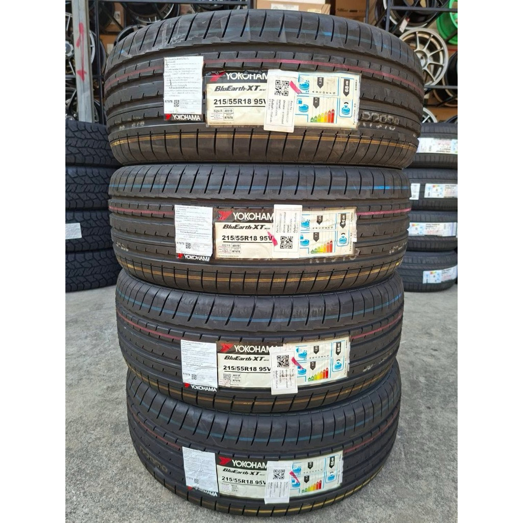 🚗yokohama ae61 215/55/18 ยางใหม่ปี 25
