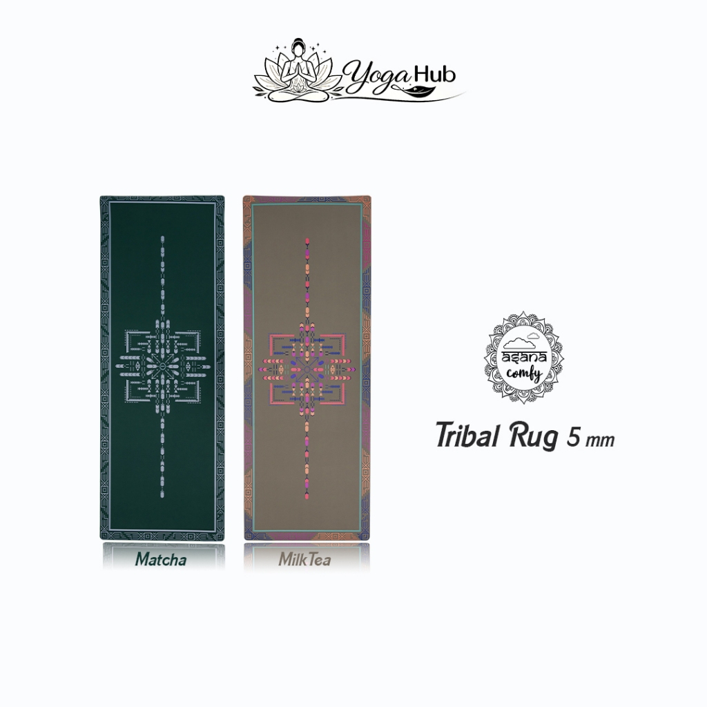 ASANA TRIBAL RUG NON-SLIP YOGA MAT 5mm - เสื่อโยคะกันลื่น หนึบทั้งตอนมือแห้งและมี