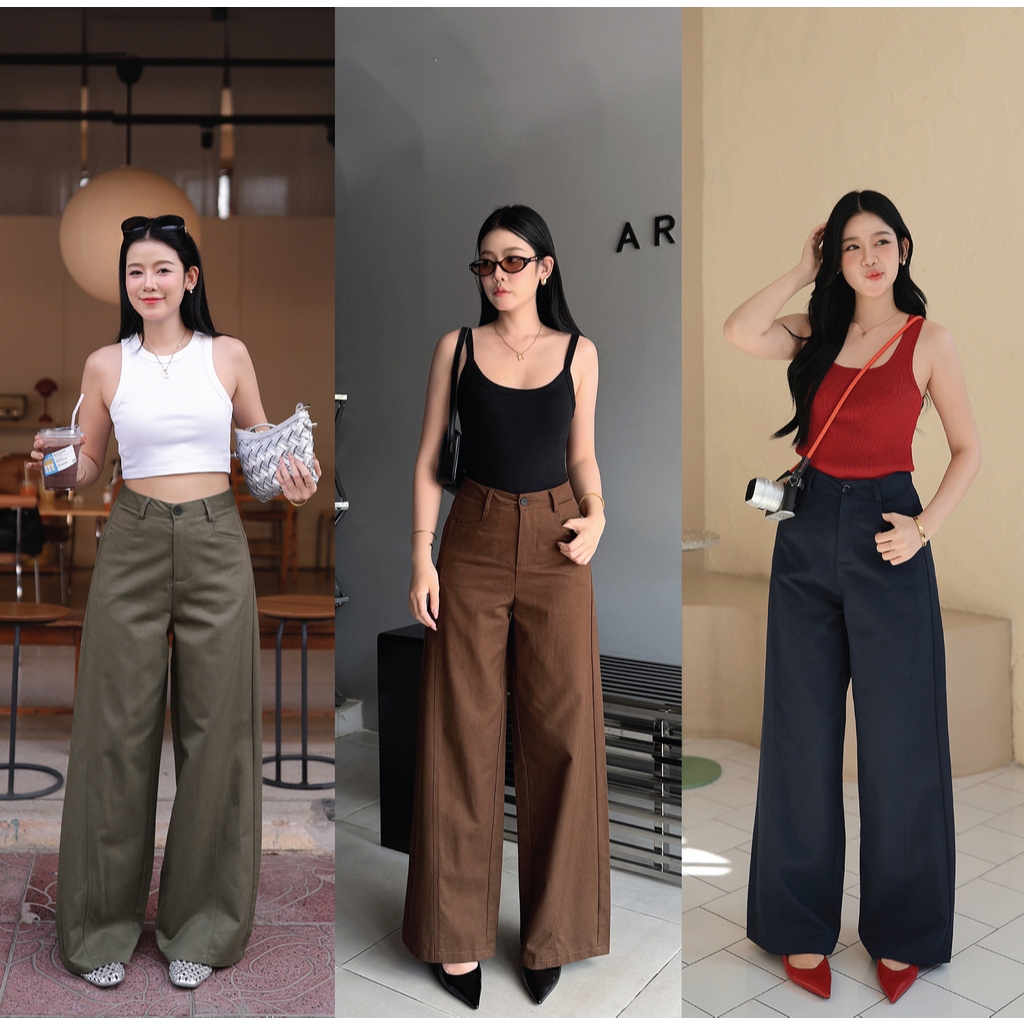 N7906 BLUE STAR PANTS - มี 3 สี Navy ,Brownie ,Olive - NUMBERSEVEN