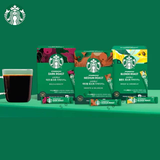 สตาร์บัคส์ กาแฟดำผงสำเร็จรูปชนิดซอง (1.1g x 10 ซอง)🇨🇭Starbucks Premium Soluble Instant Coffee 10 Sticks