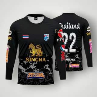 เสื้อกีฬาพิมพ์ลายแขนยาว ใส่ได้ทั้งหญิง/ชาย