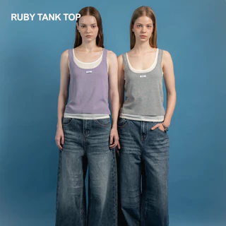 EVERYDAY - Ruby Tank Top เสื้อกล้ามผ้าทอแต่งสองชั้น