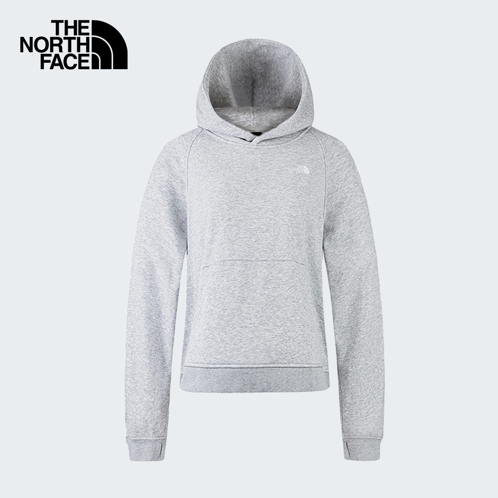 THE NORTH FACE WOMEN CROP HOODIE (ดูตารางไซส์ ASIA/AP) - TNF LIGHT GREY เสื้อกันหนาวทรงครอป แขนยาว ฮู้ดดี้ ผู้หญิง