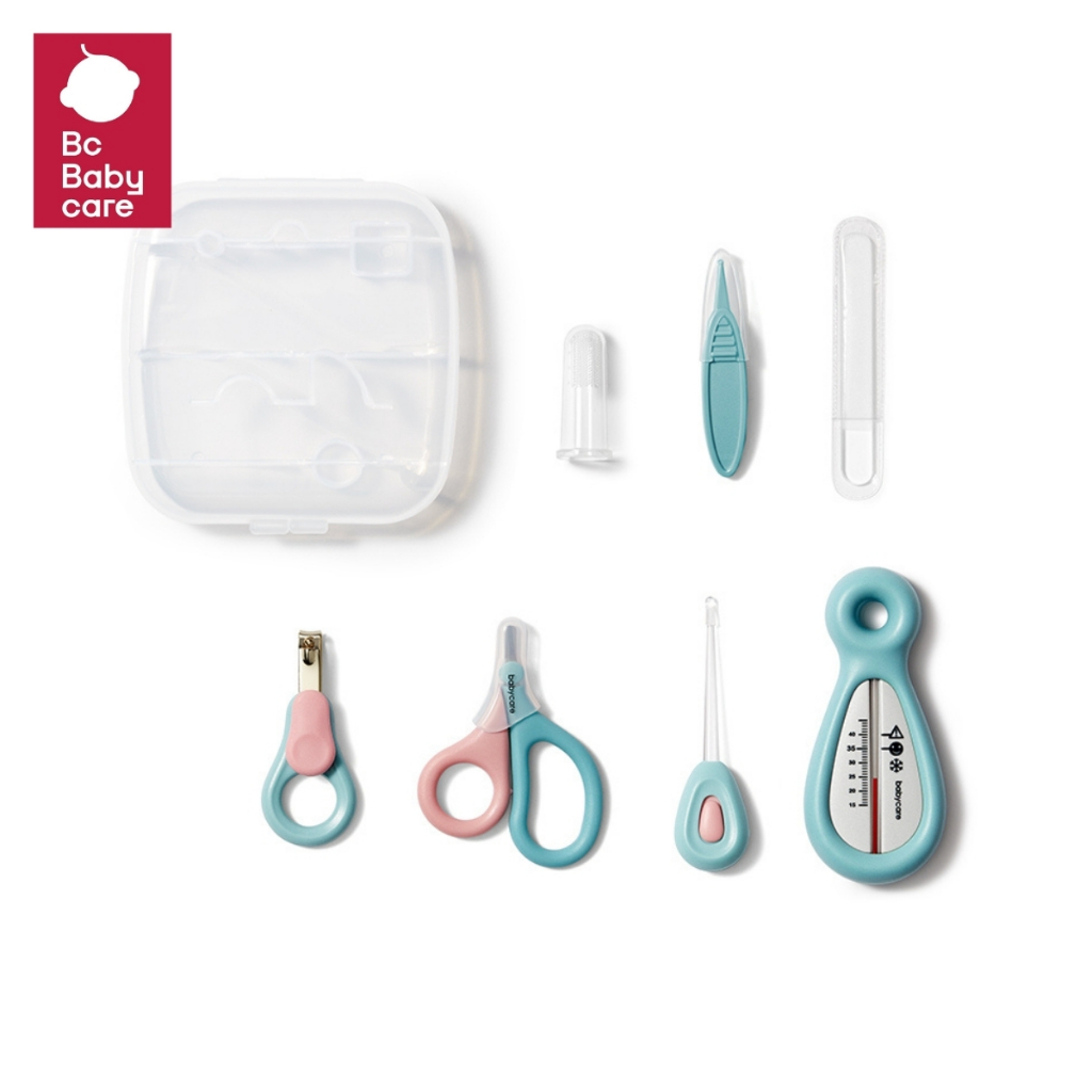 Babycare กรรไกรตัดเล็บเด็ก ชุดอุปกรณ์ตัดเล็บ สำหรับเด็ก เด็กเล็ก และทารก แบบพกพา 7ชิ้น พร้อมกล่องเก็บ | BC Babycare