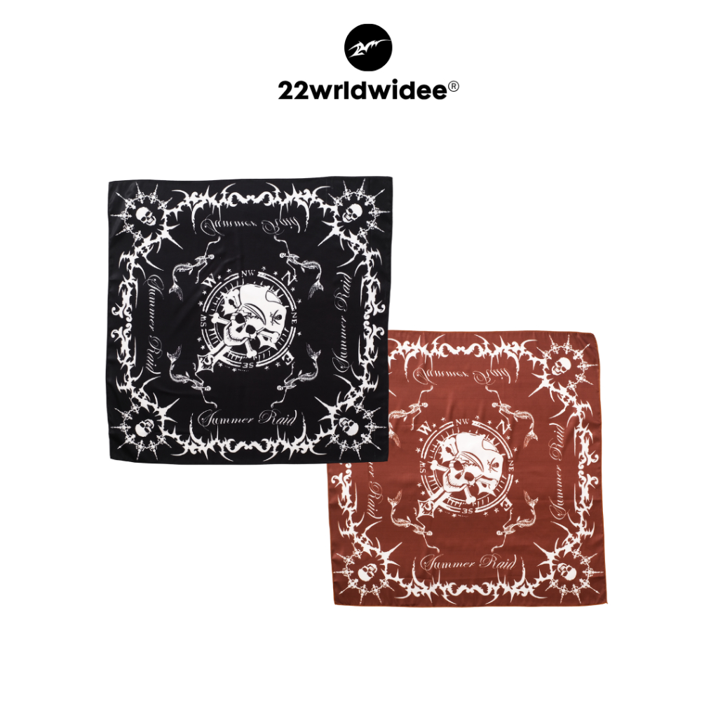 (🔥จัดส่งด่วน 1 วัน!) 22wrldwidee Treasure Map Bandana ผ้าโพกหัว สุดเริ่ด ผืนใหญ่แมทได้ทุกลุค (OC160)