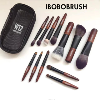 Set W12 เซตแปรงแต่งหน้าพกพา mini brush set พร้อม กระเป๋าใส่แปรง