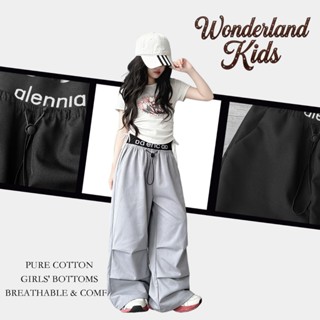 กางเกงขายาวเด็กผู้หญิง กางเกงคาร์โก้บางสําหรับฤดูร้อน หลวมพอ…