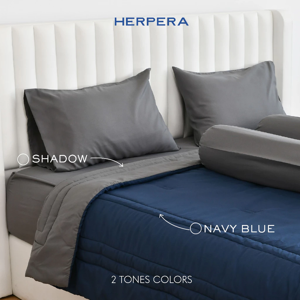 HERPERA ชุดผ้าปูที่นอน ครบเซต พร้อมผ้านวม (รวมสีทูโทน) thumbnail 5