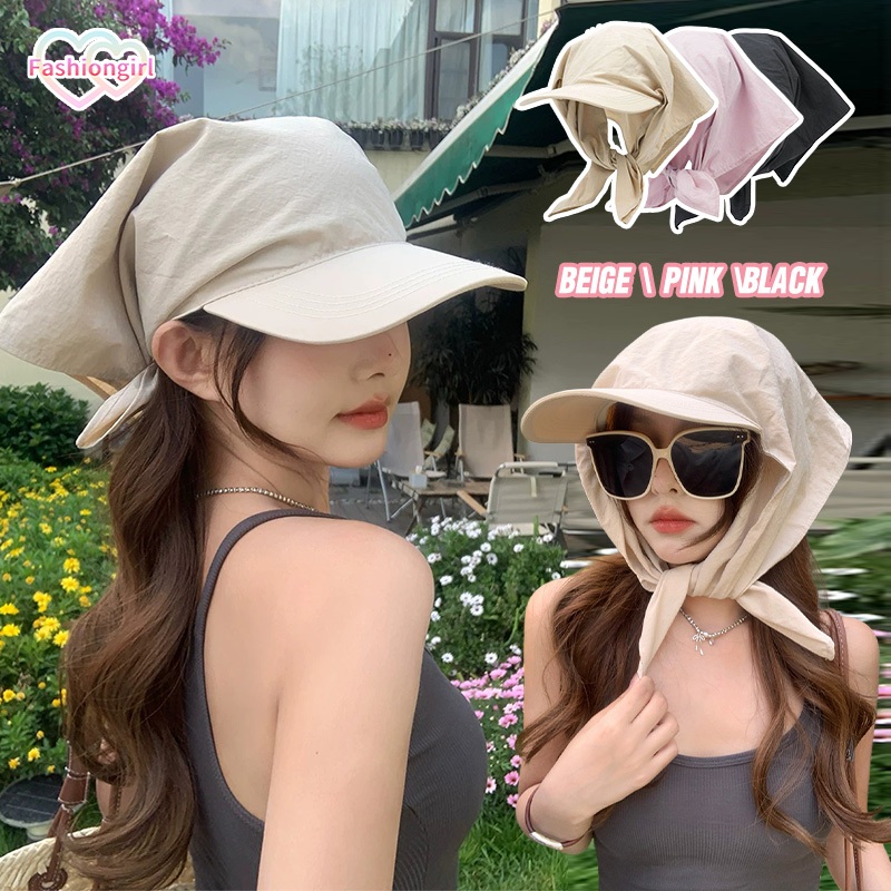 Fashion girl หมวกกันแดด หมวกเบสบอล แห้งเร็ว สไตล์เกาหลี มีให้เลือกสามสี คุณภาพสูง ปลอบโยน ระบายอากาศ y2k ส่งไวจากไทย