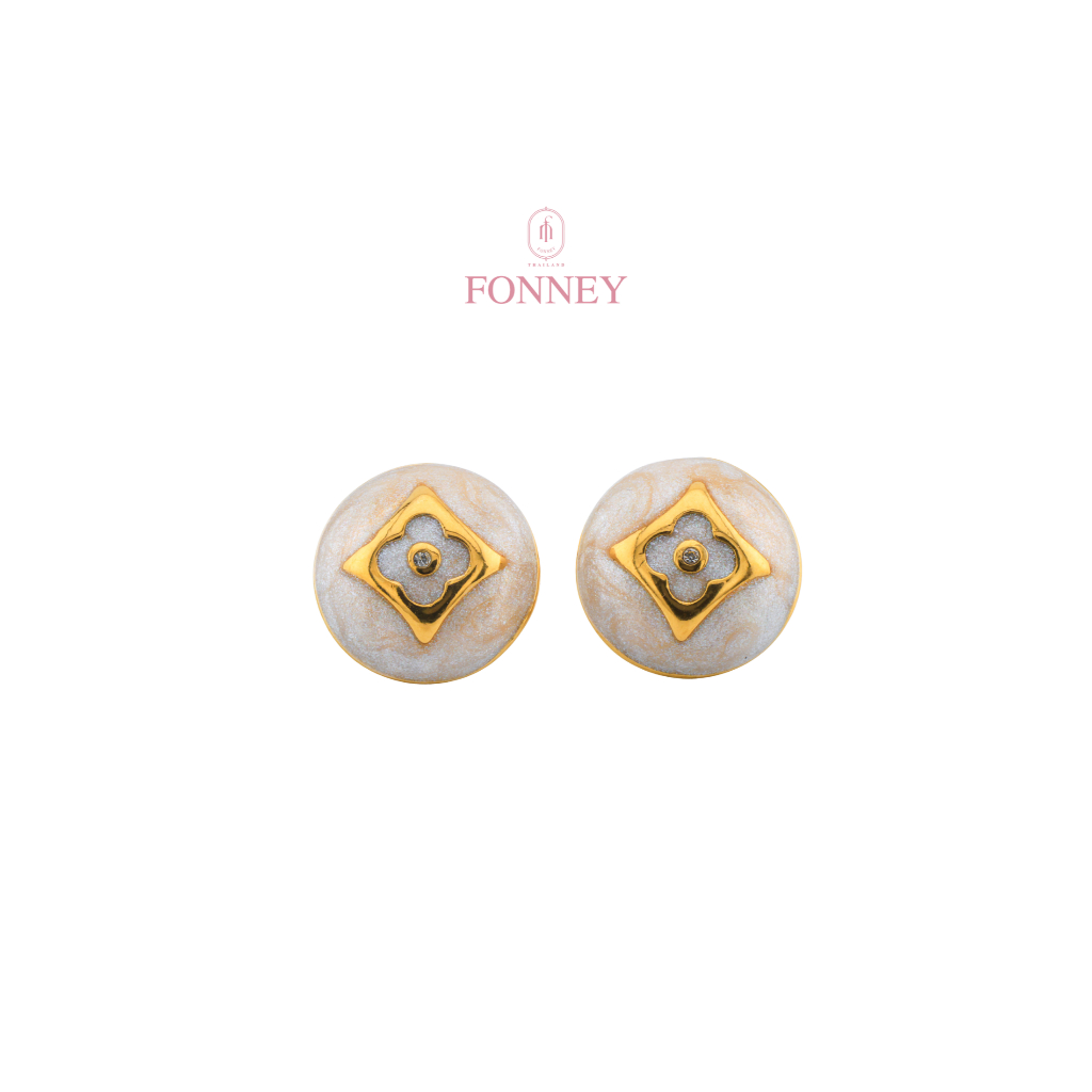 ER- 23 Fonney ต่างหู สแตนเลสแท้ไม่ลอกไม่ดำ