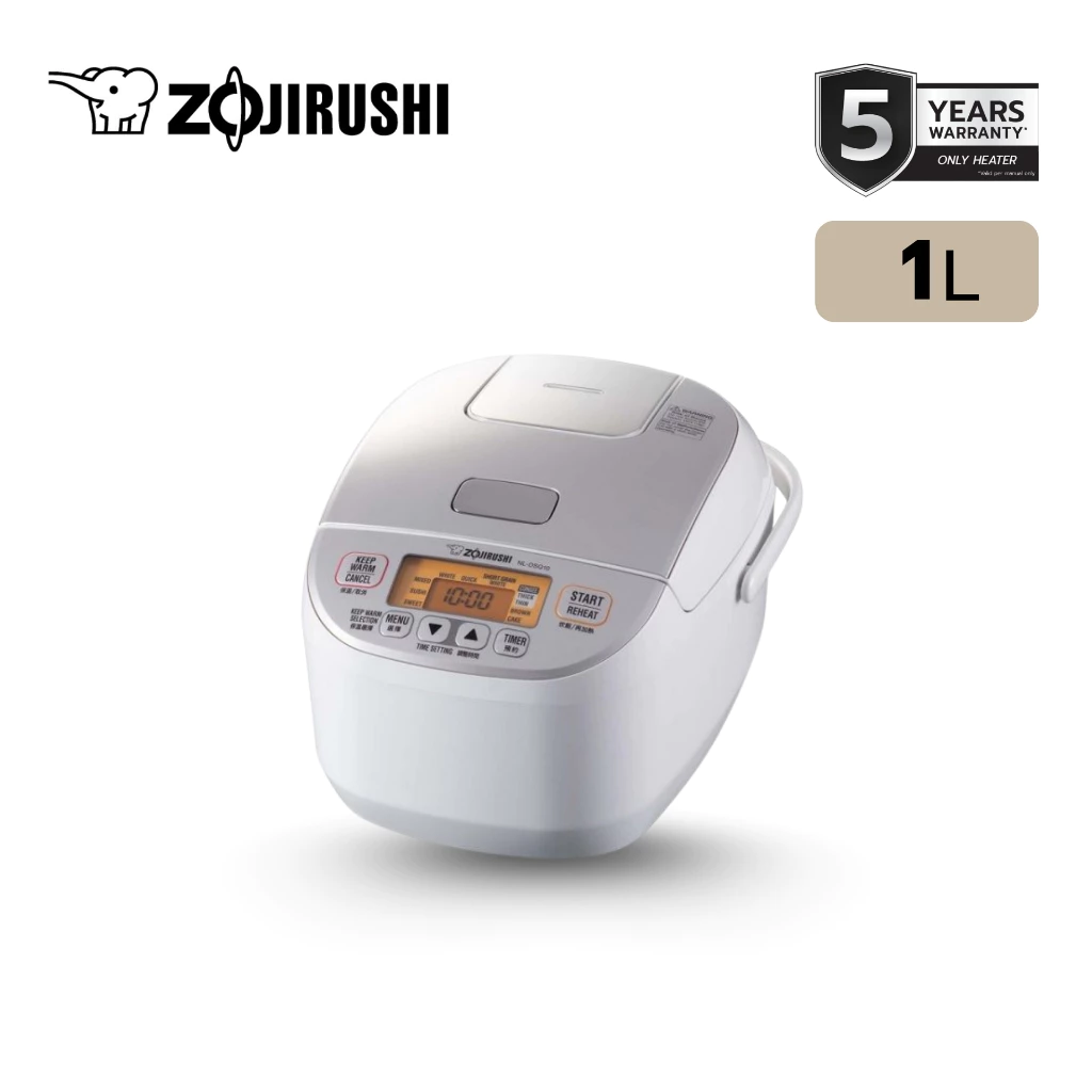 (สินค้าพร้อมส่ง) Zojirushi หม้อหุงข้าวไฟฟ้าไมโครคอมพิวเตอร์ 1.0 ลิตร รุ่น NL-DSQ10-WA รับประกัน 1 ปี