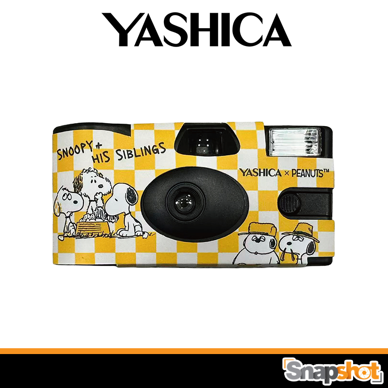 YASHICA Single Use Film Camera (Yellow Snoopy & His Siblings) ประกันศูนย์ กล้องฟิล์มใช้แล้วทิ้ง