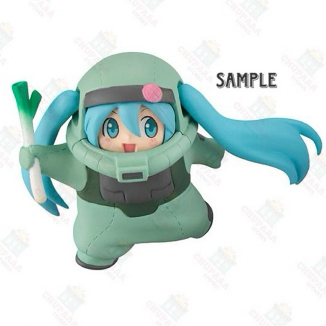 [มือ1] GUNDAM × MIKU Anniversary Special project. - Zaku x Miku (Green Onion) กันดั้ม × มิกุ กาชาปอง