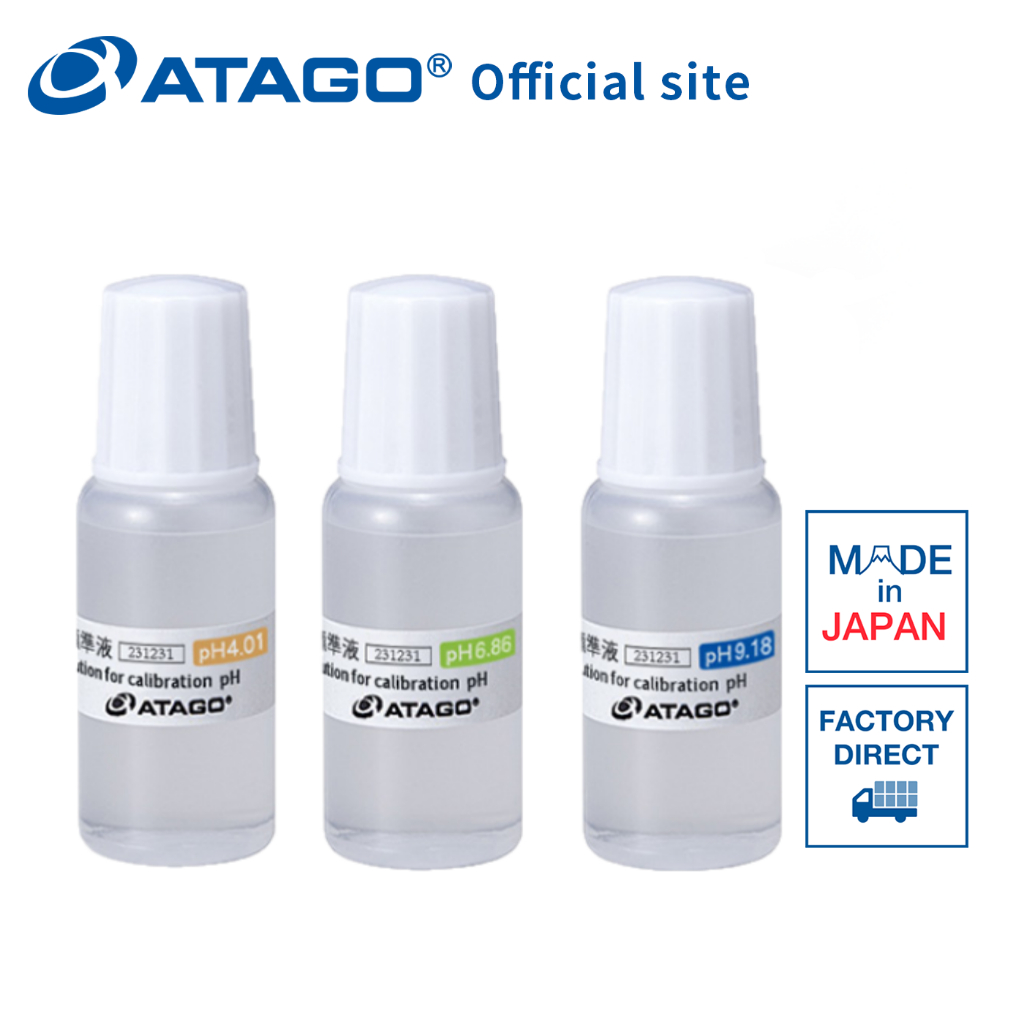 ATAGO Standard Solution for PAL-pH Plus pH4.01/pH6.86/pH9.18 (10ml each) - RE-99230