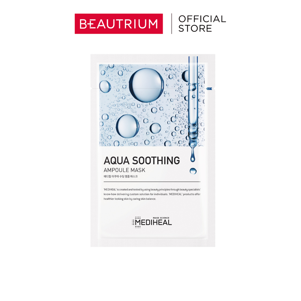 MEDIHEAL Aqua Soothing Ampoule Mask มาส์ก 25ml