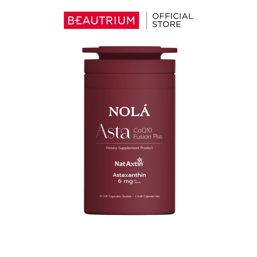 NOLA SUPERFOODS Asta CoQ10 Fusion Plus ผลิตภัณฑ์บำรุงผิวหน้า 30capsules