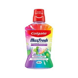 น้ำยาบ้วนปาก คอลเกต แมกซ์เฟรช เรนโบว์ 500 มล. Colgate MaxFresh Rainbow Mouthwash 500ml