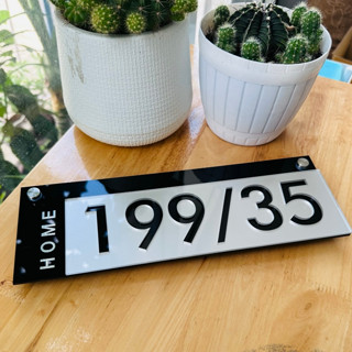 ป้ายบ้านเลขที่อะคริลิคสไตล์โมเดิร์น (เลือกเลขที่บ้านทางแชท)